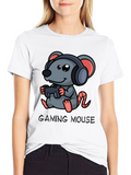 Gaming Mouse T-Shirt - Gamer Rat Design