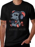 Gaming Mouse T-Shirt - Gamer Rat Design