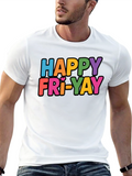 Happy Fri-Yay Graphic Tee - Black T-Shirt