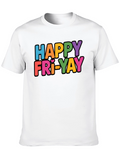 Happy Fri-Yay Graphic Tee - Black T-Shirt