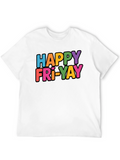 Happy Fri-Yay Graphic Tee - Black T-Shirt