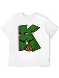 Funny K Poop Emoji Black T-Shirt