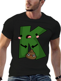Funny K Poop Emoji Black T-Shirt