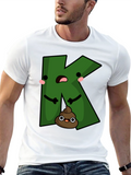 Funny K Poop Emoji Black T-Shirt