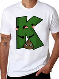 Funny K Poop Emoji Black T-Shirt