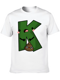 Funny K Poop Emoji Black T-Shirt