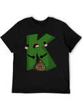 Funny K Poop Emoji Black T-Shirt