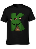 Funny K Poop Emoji Black T-Shirt