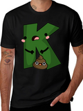 Funny K Poop Emoji Black T-Shirt