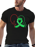 Heartbeat Ribbon Graphic T-Shirt