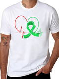 Heartbeat Ribbon Graphic T-Shirt