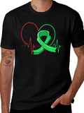 Heartbeat Ribbon Graphic T-Shirt