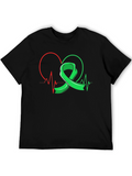 Heartbeat Ribbon Graphic T-Shirt
