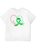 Heartbeat Ribbon Graphic T-Shirt