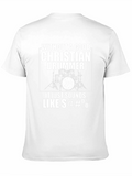 Christian Drummer T-Shirt - Funny Musician Tee