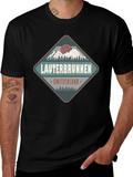 Lauterbrunnen Switzerland Black Graphic Tee