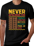 Black Pride Graphic Tee - Never Apologize