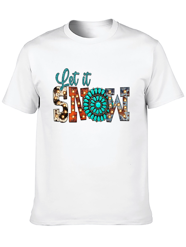 Let it Snow Turquoise Graphic Tee
