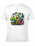 Healthy Food Cartoon T-Shirt: Avocado & Friends