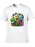 Healthy Food Cartoon T-Shirt: Avocado & Friends