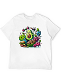 Healthy Food Cartoon T-Shirt: Avocado & Friends