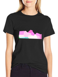Geometric Mountain Graphic Black Tee