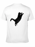 Mens Black Cat Graphic T-Shirt