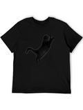 Mens Black Cat Graphic T-Shirt