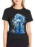 Mermaid Graphic T-Shirt - Unique Artistic Design