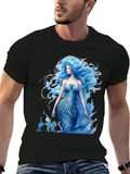 Mermaid Graphic T-Shirt - Unique Artistic Design