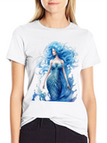 Mermaid Graphic T-Shirt - Unique Artistic Design