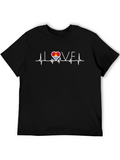 Love Kiribati Flag Heartbeat T-Shirt