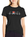 Love Kiribati Flag Heartbeat T-Shirt