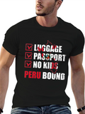 Peru Bound Checklist Graphic T-Shirt