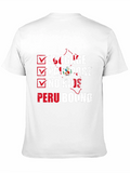 Peru Bound Checklist Graphic T-Shirt