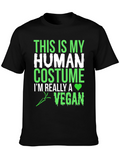 Vegan Human Costume Graphic T-Shirt