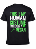 Vegan Human Costume Graphic T-Shirt