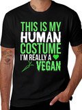Vegan Human Costume Graphic T-Shirt