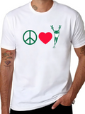 Peace Love Frog T-Shirt - Black