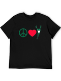Peace Love Frog T-Shirt - Black