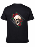 Skull & Roses Graphic Tee - Edgy Style