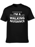 Walking Nuisance Graphic Tee - Black