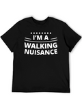 Walking Nuisance Graphic Tee - Black