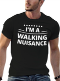 Walking Nuisance Graphic Tee - Black