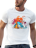 Camping Vibes Graphic Tee - Beach Campfire T-Shirt