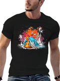 Camping Vibes Graphic Tee - Beach Campfire T-Shirt