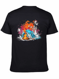 Camping Vibes Graphic Tee - Beach Campfire T-Shirt