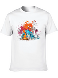 Camping Vibes Graphic Tee - Beach Campfire T-Shirt