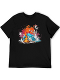 Camping Vibes Graphic Tee - Beach Campfire T-Shirt