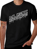 Music is my Life Graphic Tee - Black